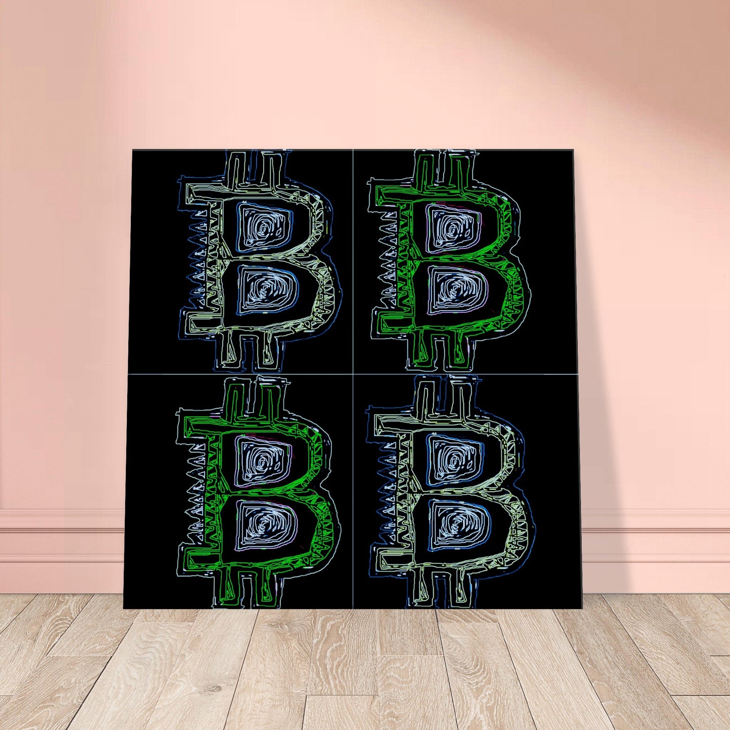 Art On Bitcoin Canvas Print 16x16"/ 40x40cm